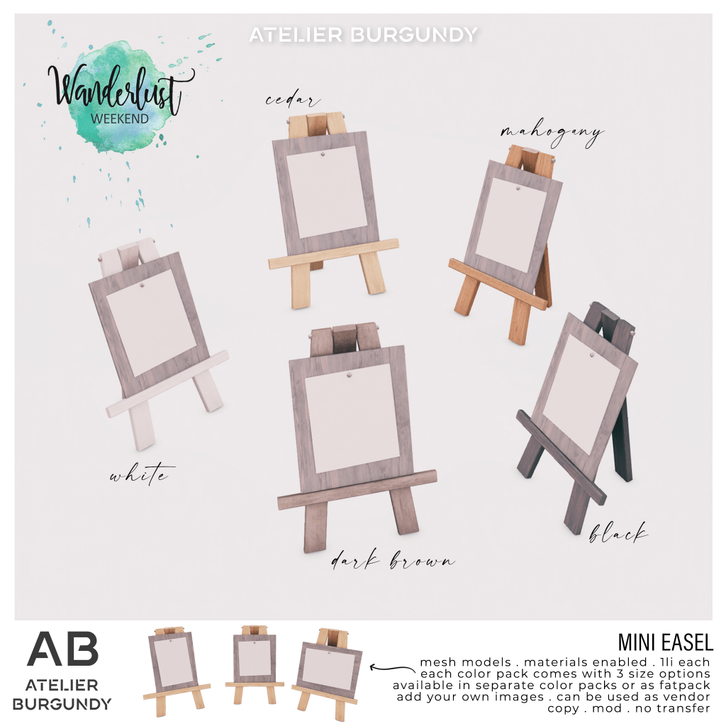 Atelier Burgundy – Mini Easel