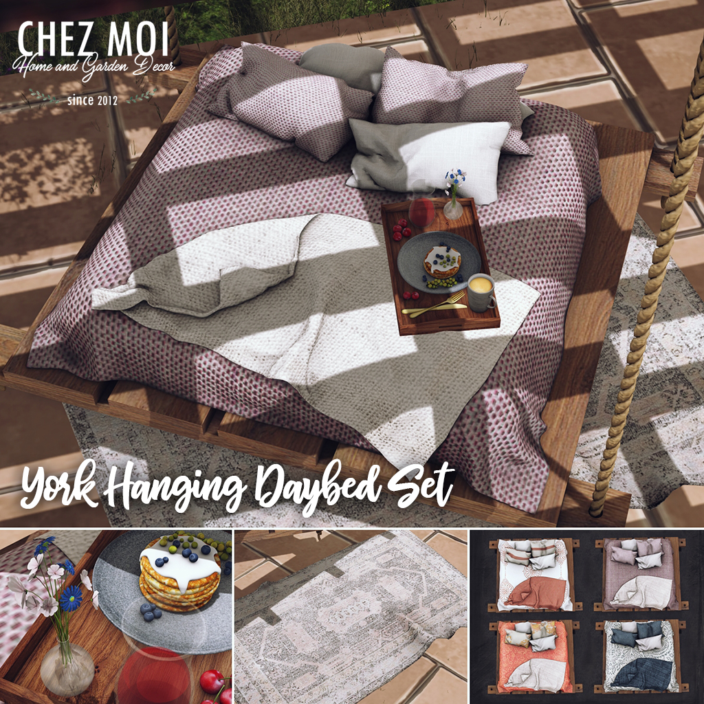 Chez Moi – York Hanging Daybed Set