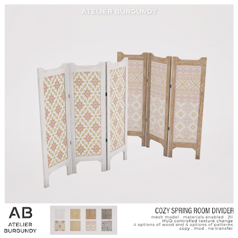 Atelier Burgundy – Cosy Spring Room Divider