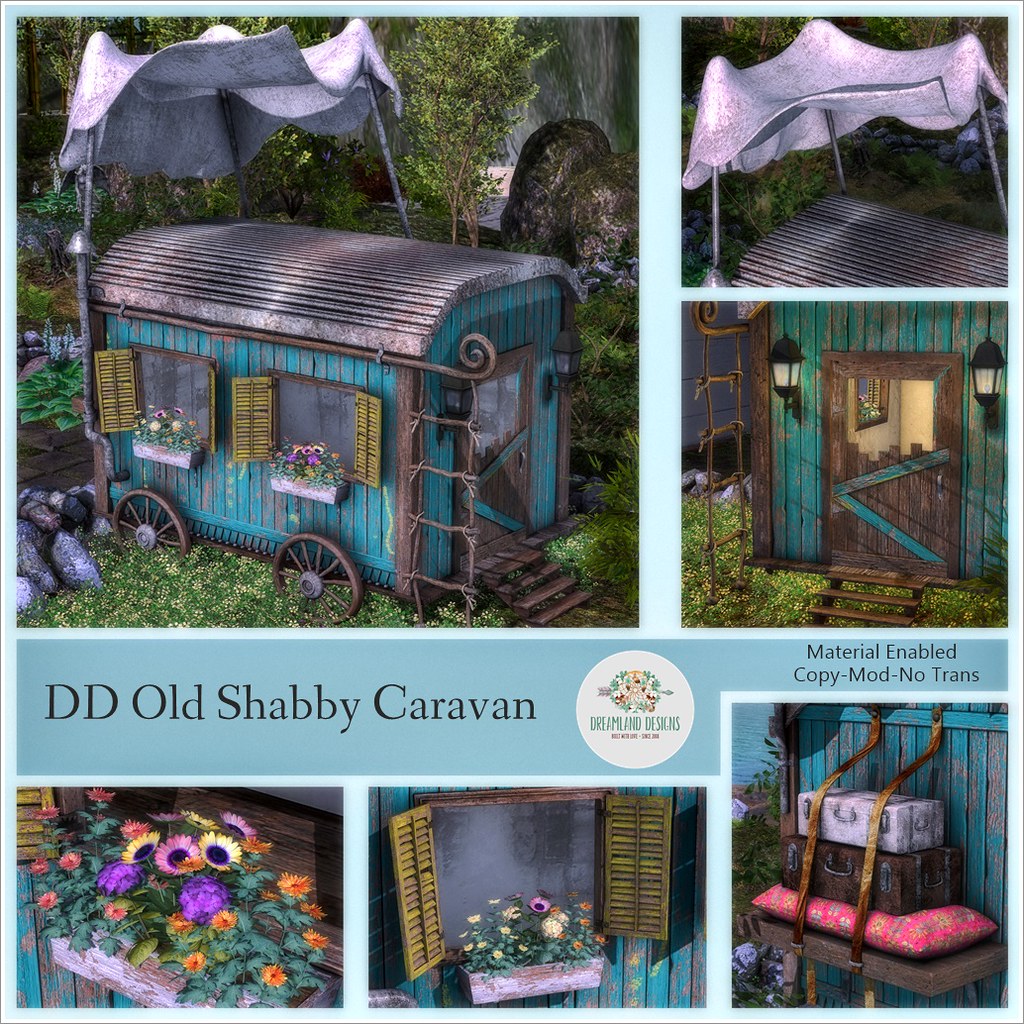 Dreamland Designs – Old Shabby Caravan