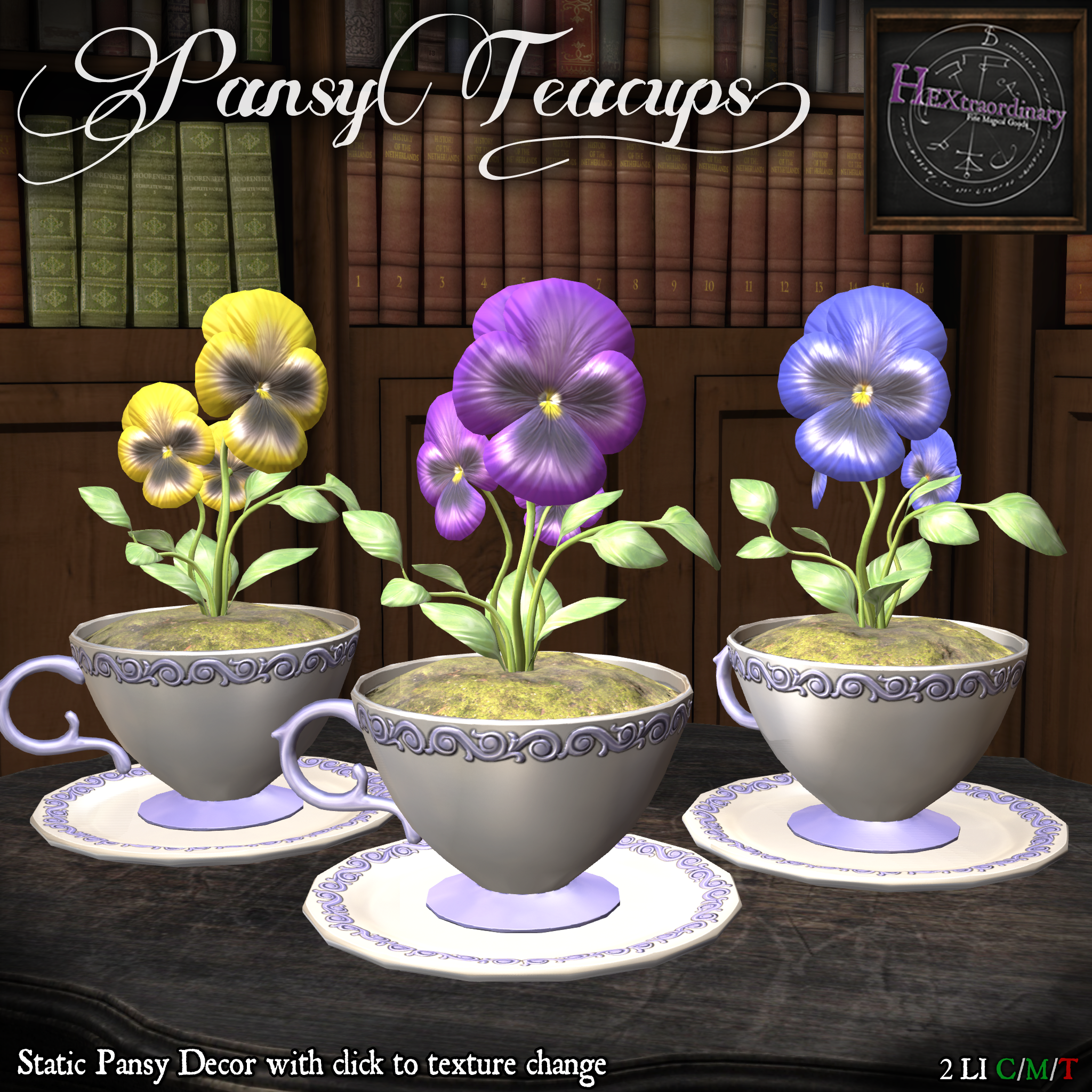 HEXtraordinary – Pansy Teacups