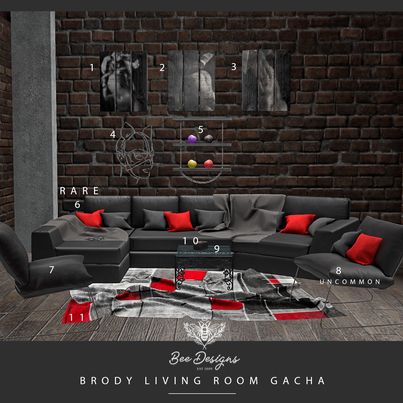 Bee Designs – Brody Living Room Gacha