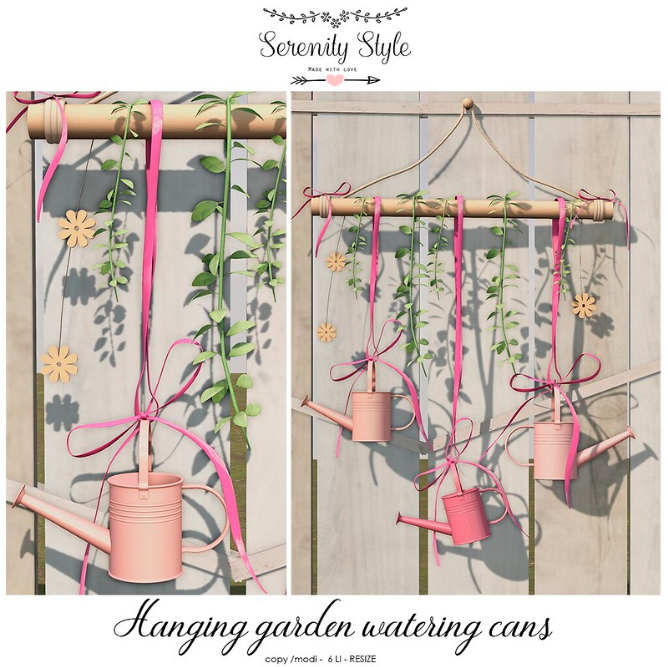 Serenity Style – Hanging Garden Watering Cans