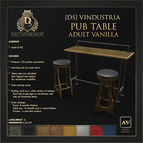 Dictatorshop – Vindustria Pub Table