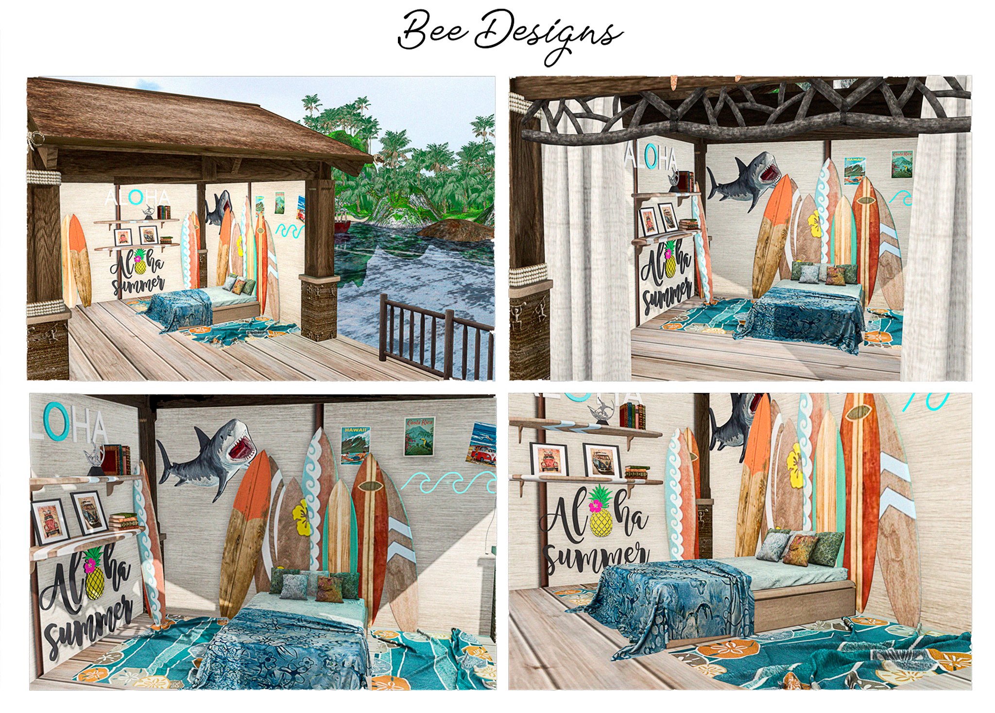 Bee Designs – Aloha Bedroom Gacha