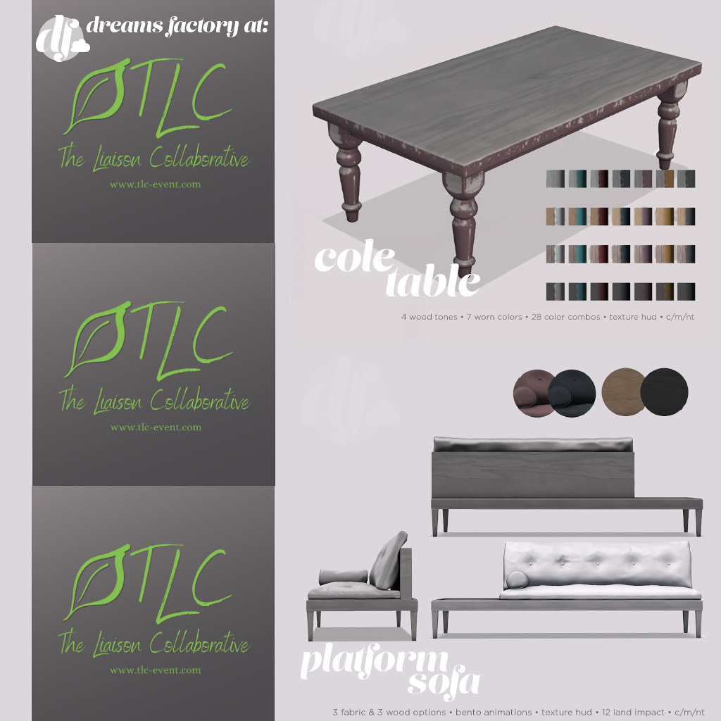 Dreams Factory – Cole Table & Platform Sofa