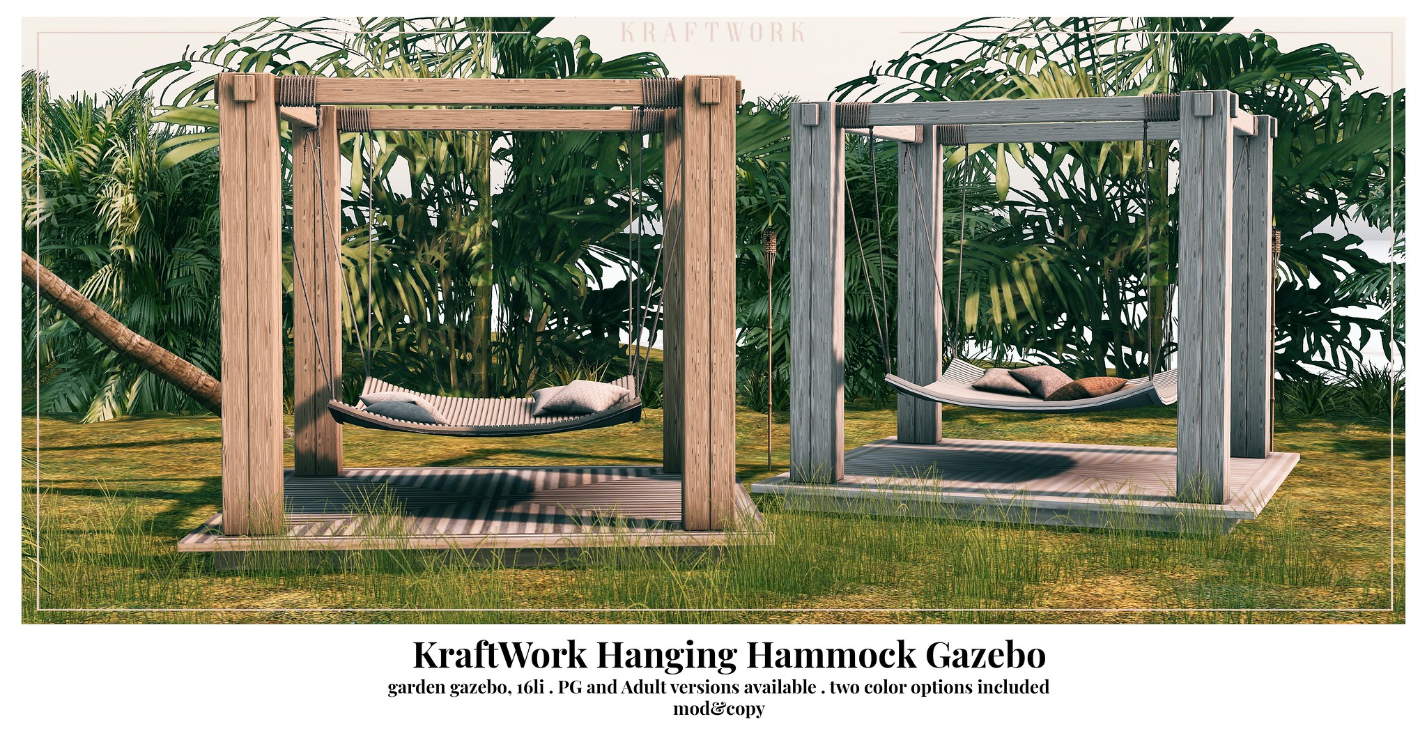 Kraftwork – Hanging Hammock Gazebo