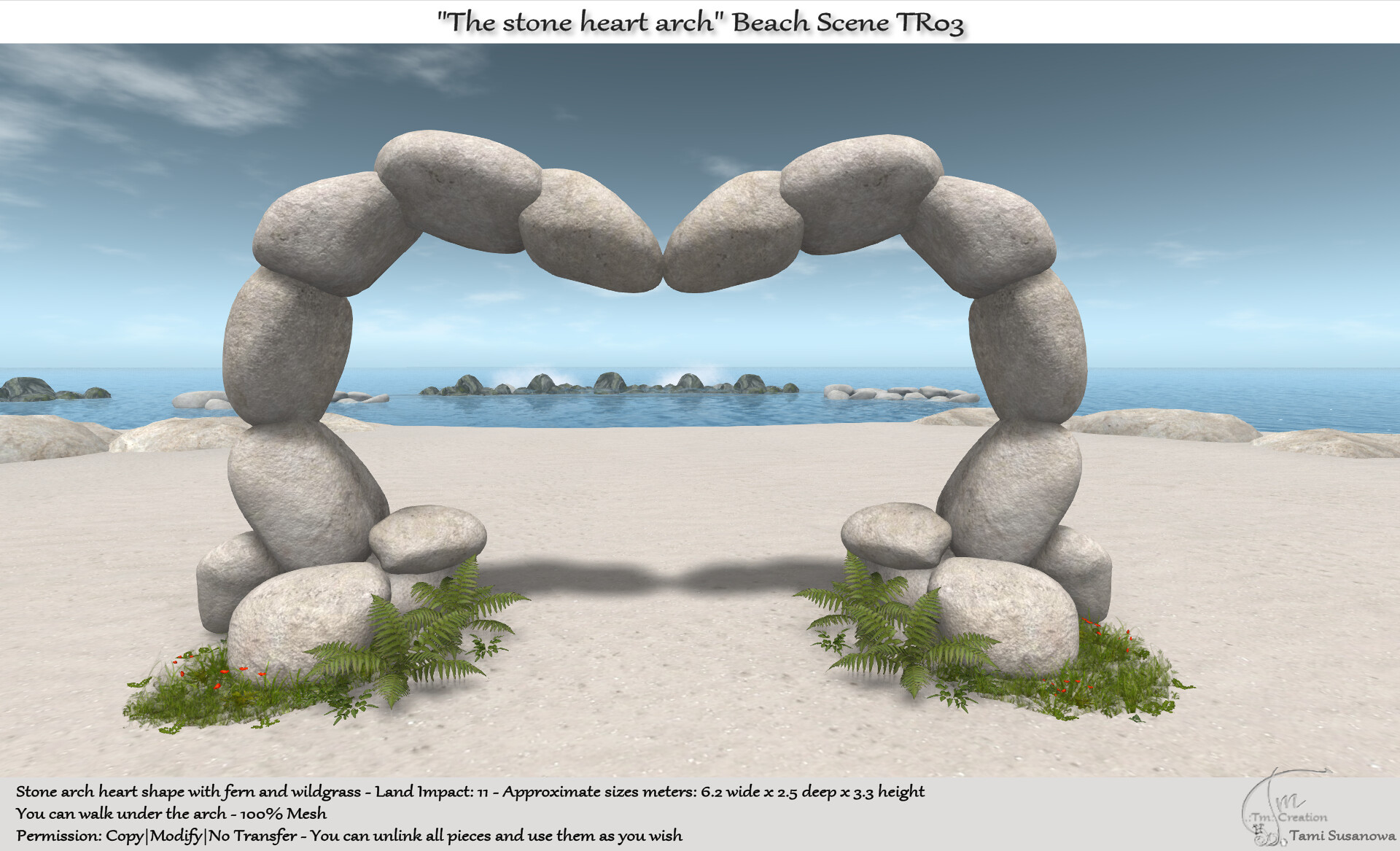 Tm Creation – “Stone Heart Arch” Beach Scene