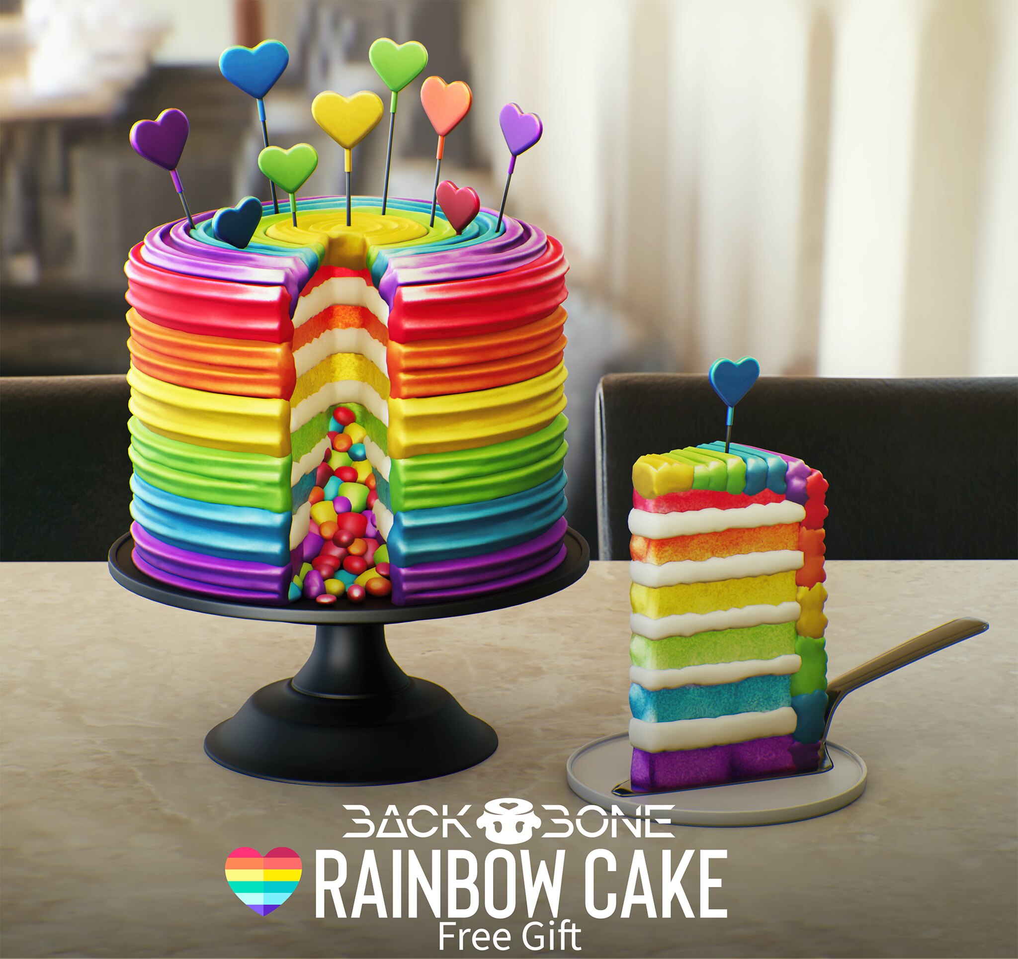 BackBone – Rainbow Cake