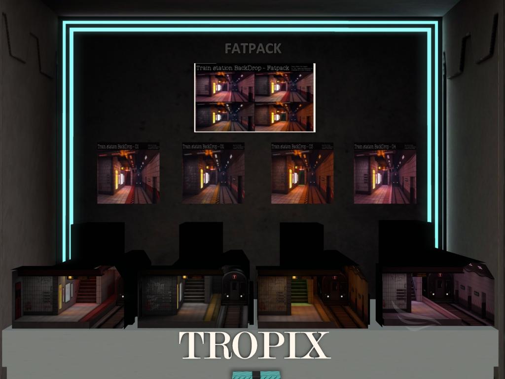 Tropix – Train Station Backdrop