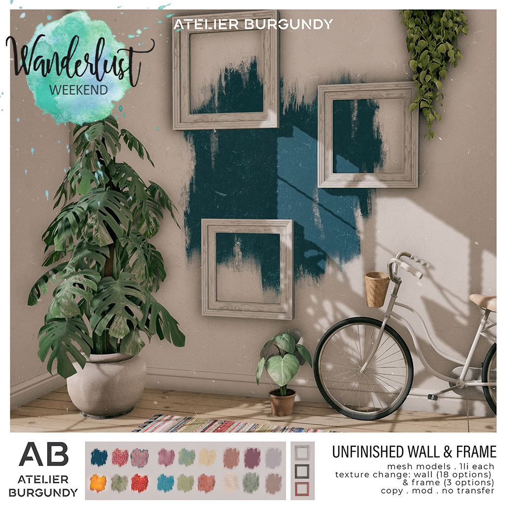 Atelier Burgundy – Unfinished Wall & Frame