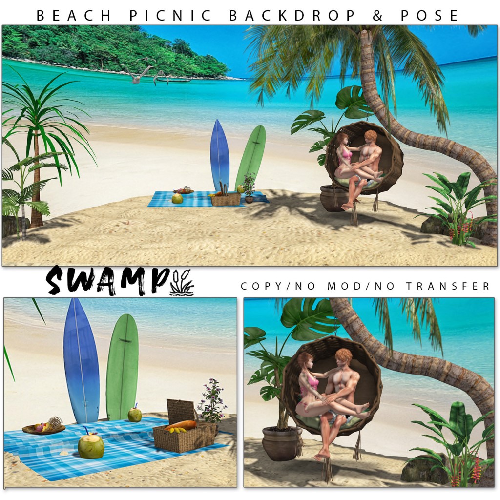 Bee Designs – Beach Picnic Backdrop and Pose
