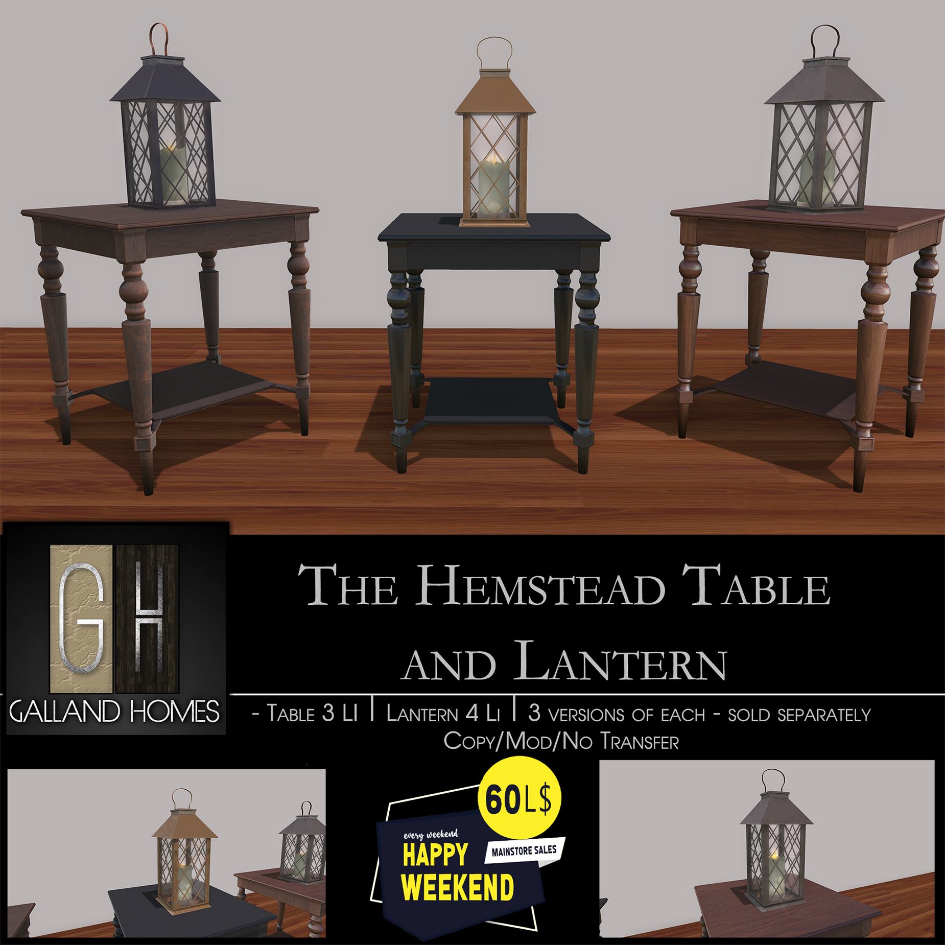 Galland Homes – The Hemstead Table And Lantern