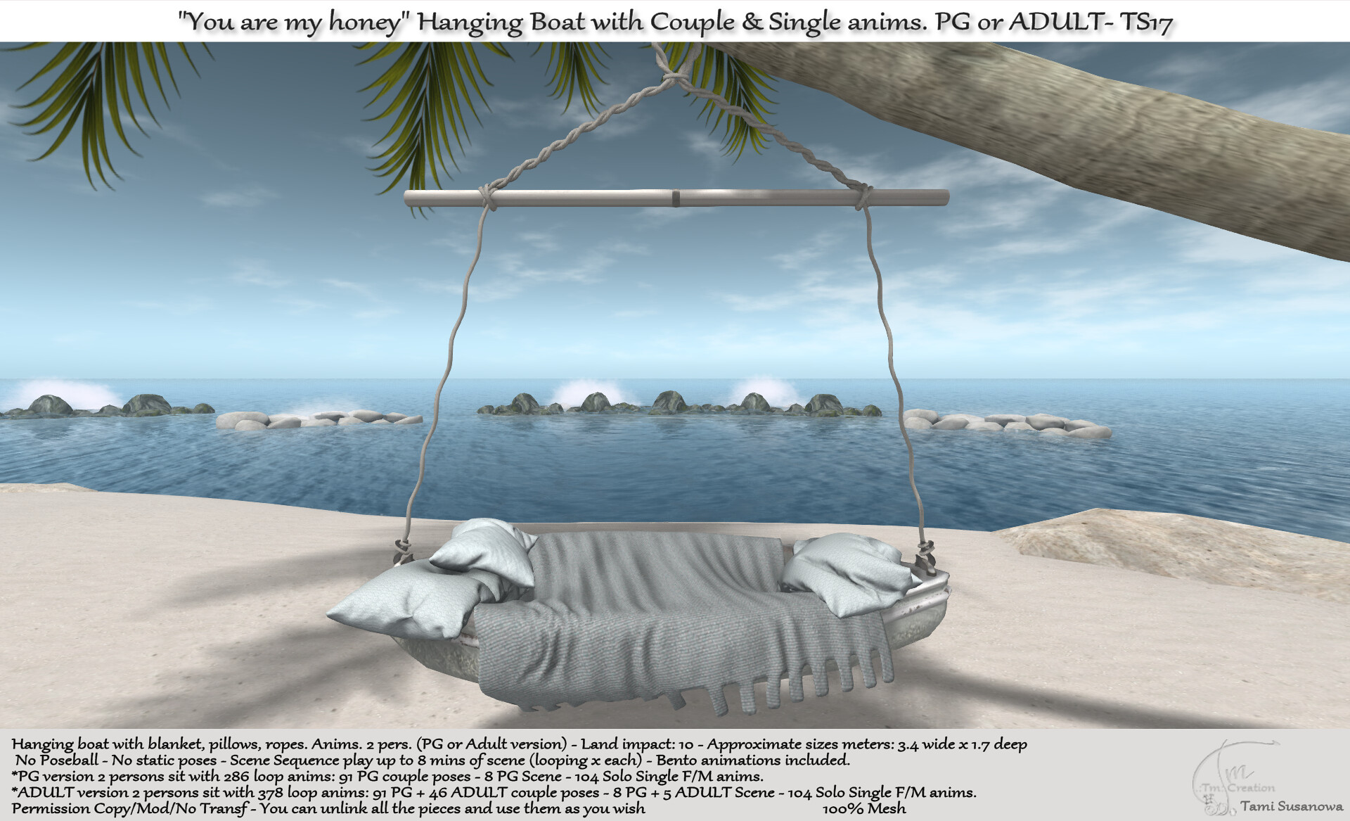 Tm Creation – “You are my honey” Hanging Boat