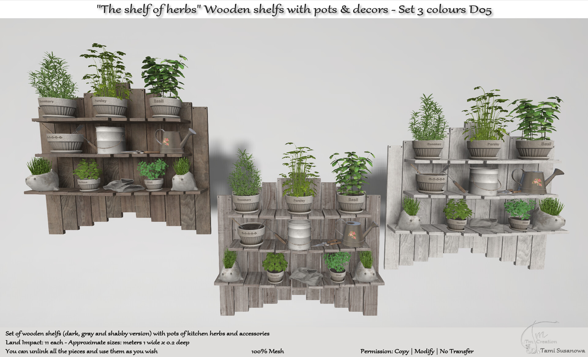 Tm Creation – The Shelf of Herbs Set