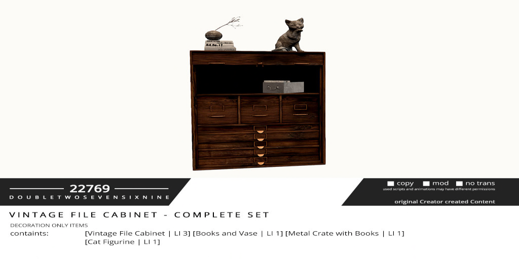 22769 – Vintage File Cabinet