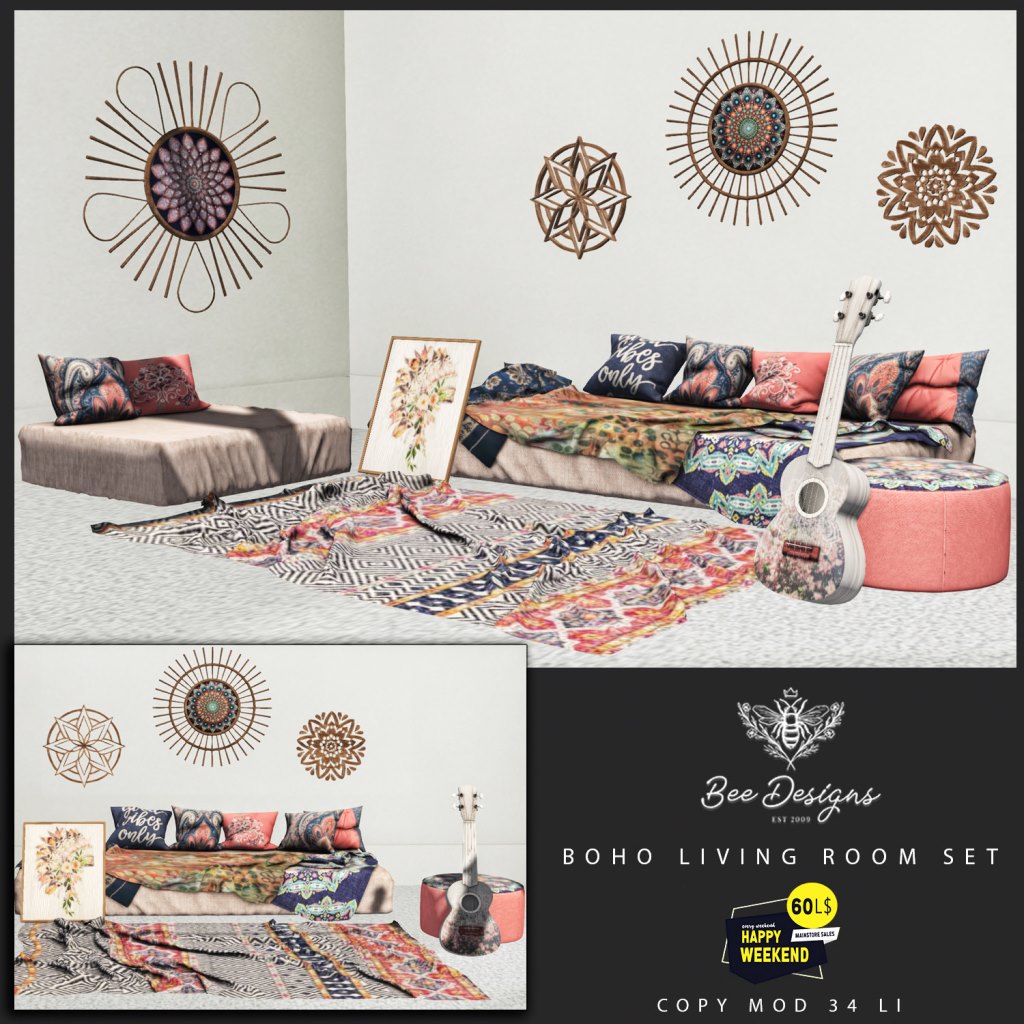 Bee Designs – Boho Living Room Set