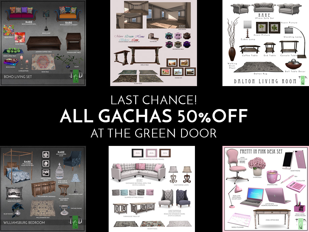 The Green Door – 50% off Gacha Sale