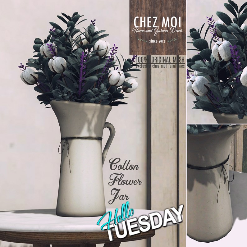 Chez Moi – Cotton Flower Jar