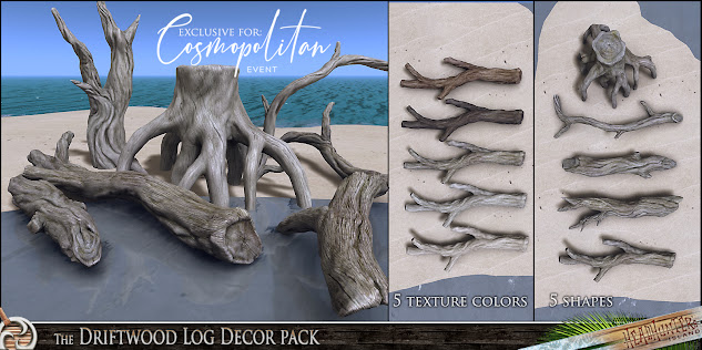 Headhunters Island – Driftwood Log Décor Pack