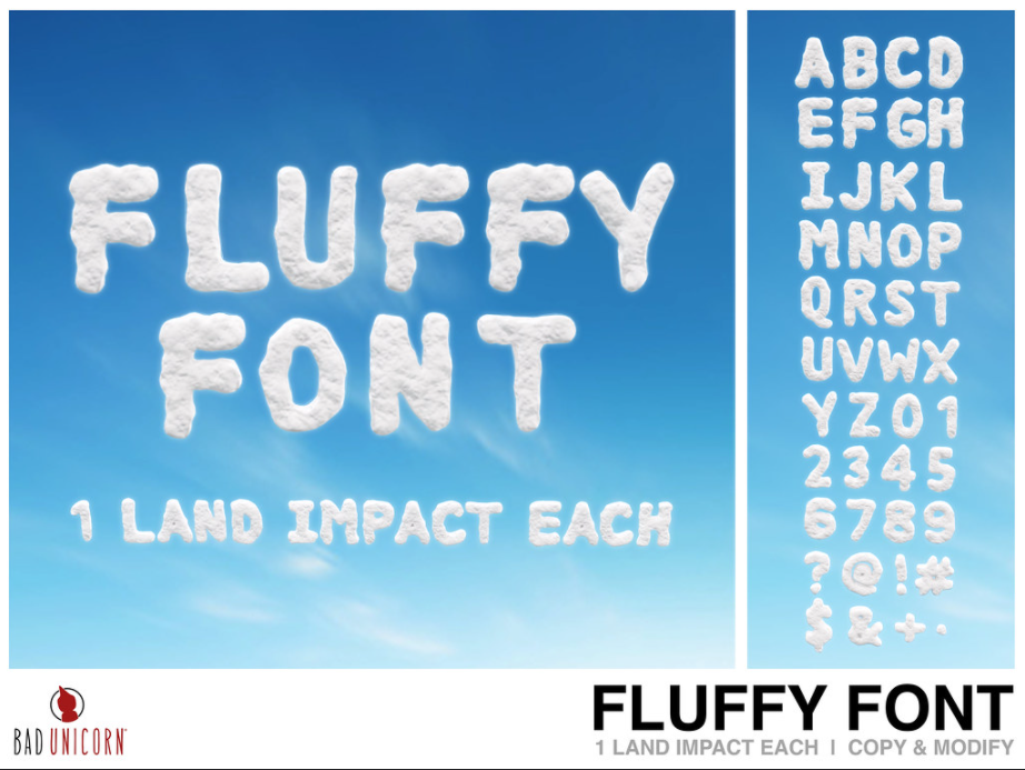 Bad Unicorn – Fluffy Font