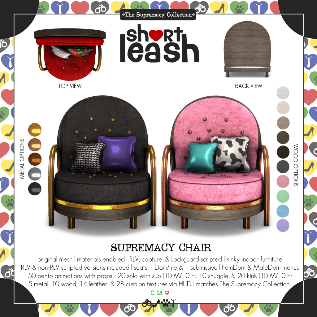 Short Leash – Supremacy Chair, Side Table, and Table Lamp
