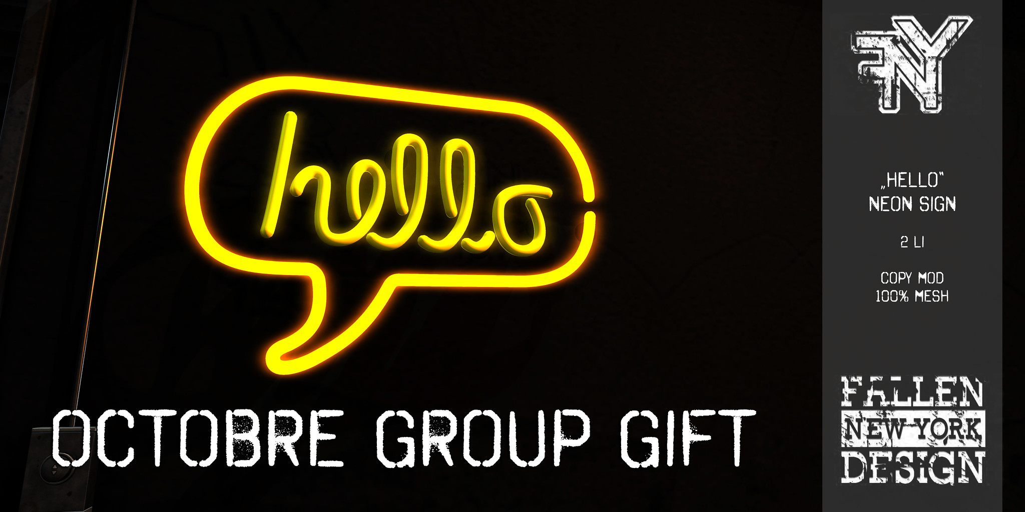 FNY Designs – Hello Neon Sign Group Gift