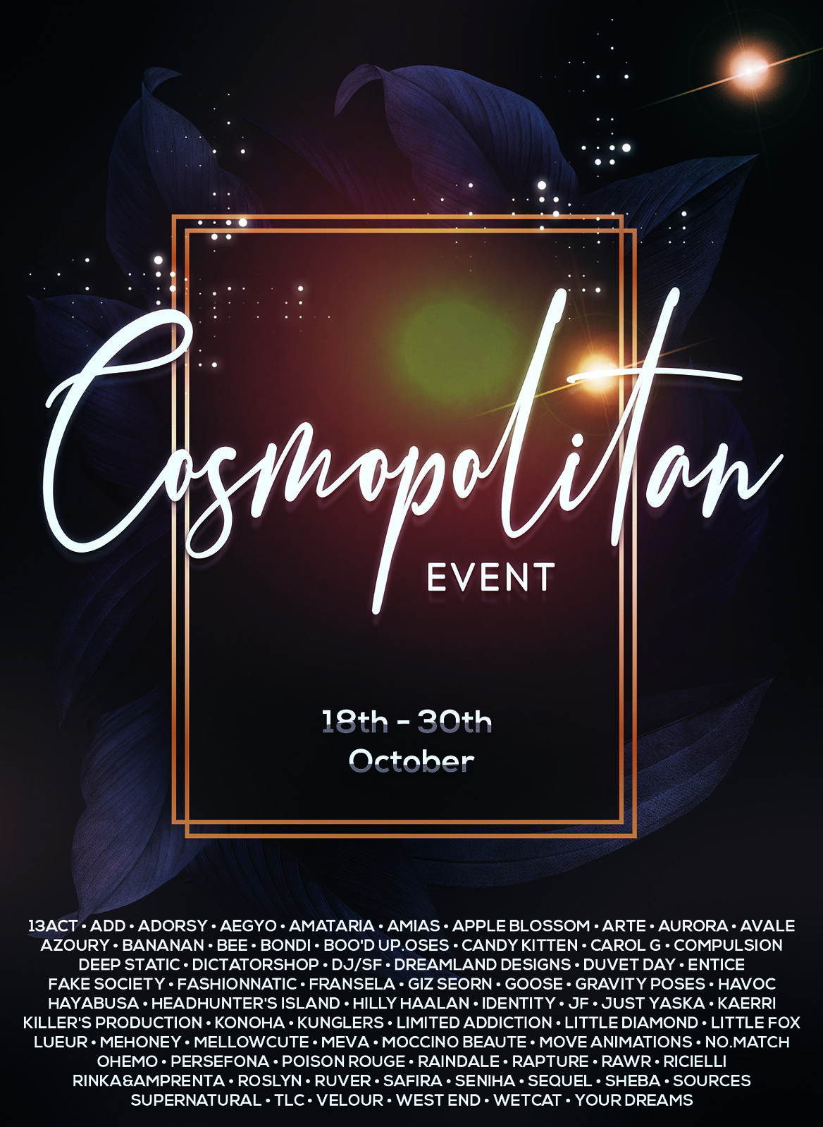 Press Release – Cosmopolitan Event – Round 11/10