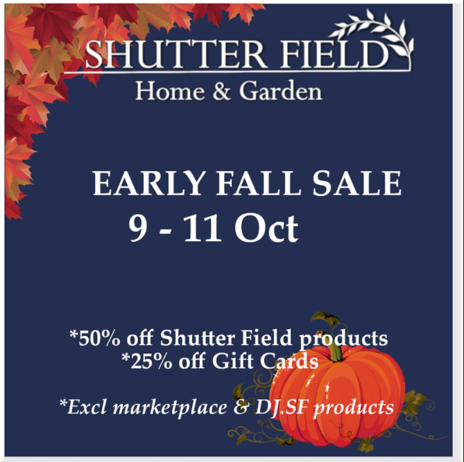 Shutter Field – Early Fall Sale