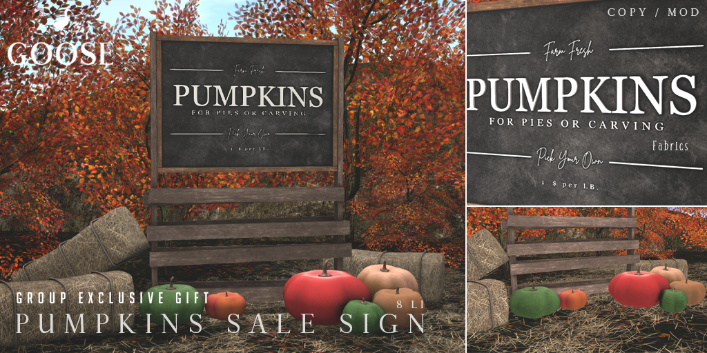 Goose – Pumpkins Sale Sign