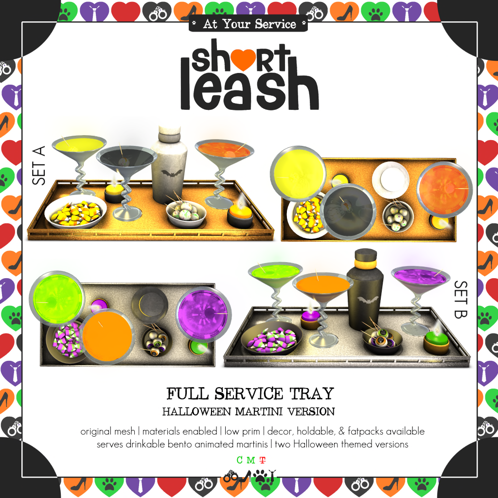 Short Leash – Full Service Tray – Halloween Martini Version