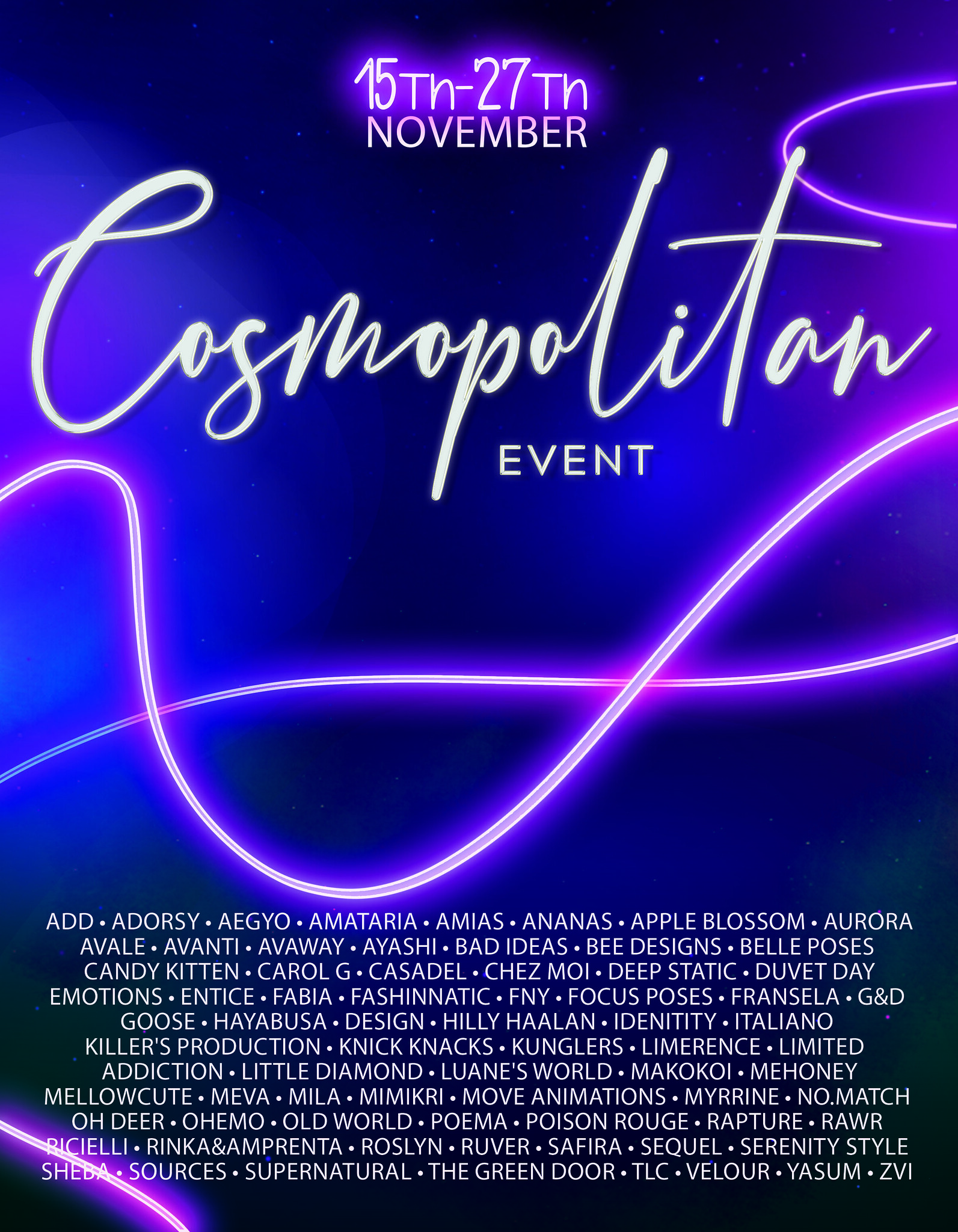 Press Release – Cosmopolitan Event – Round 13/10