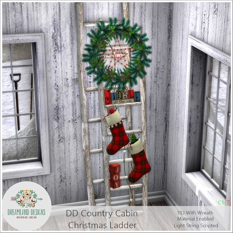 Dreamland Designs – Country Cabin Christmas Ladder