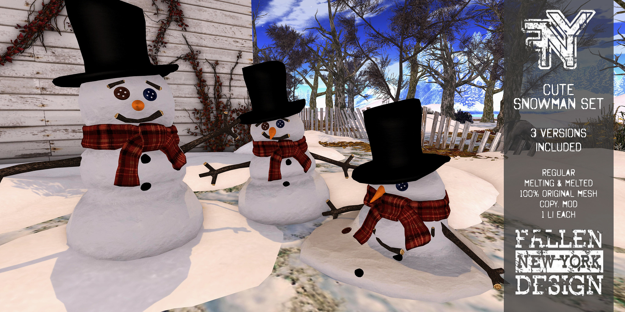 FNY Designs – Cute Snowman Set