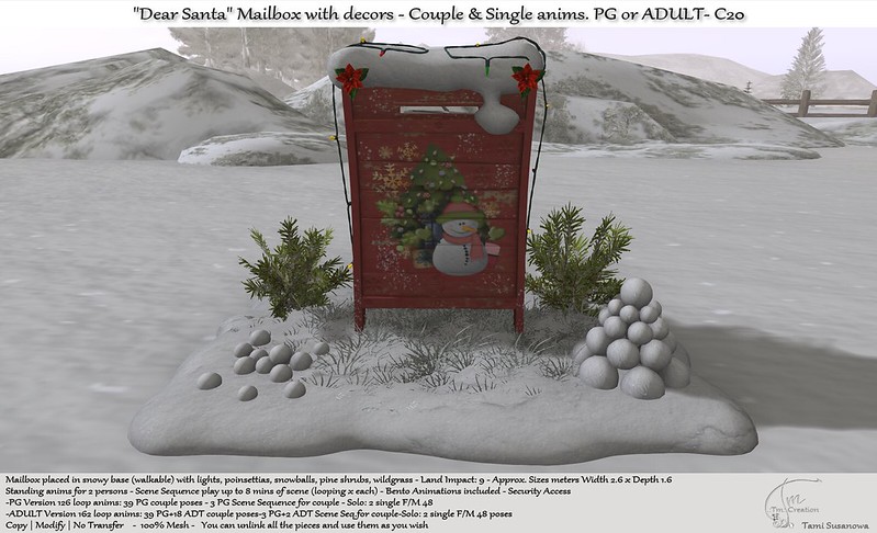 Tm Creation – “Dear Santa” Mailbox with Decors