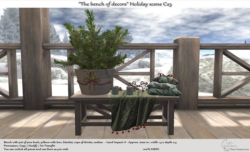 TM Creation – The Bench of Decors Holiday Scene