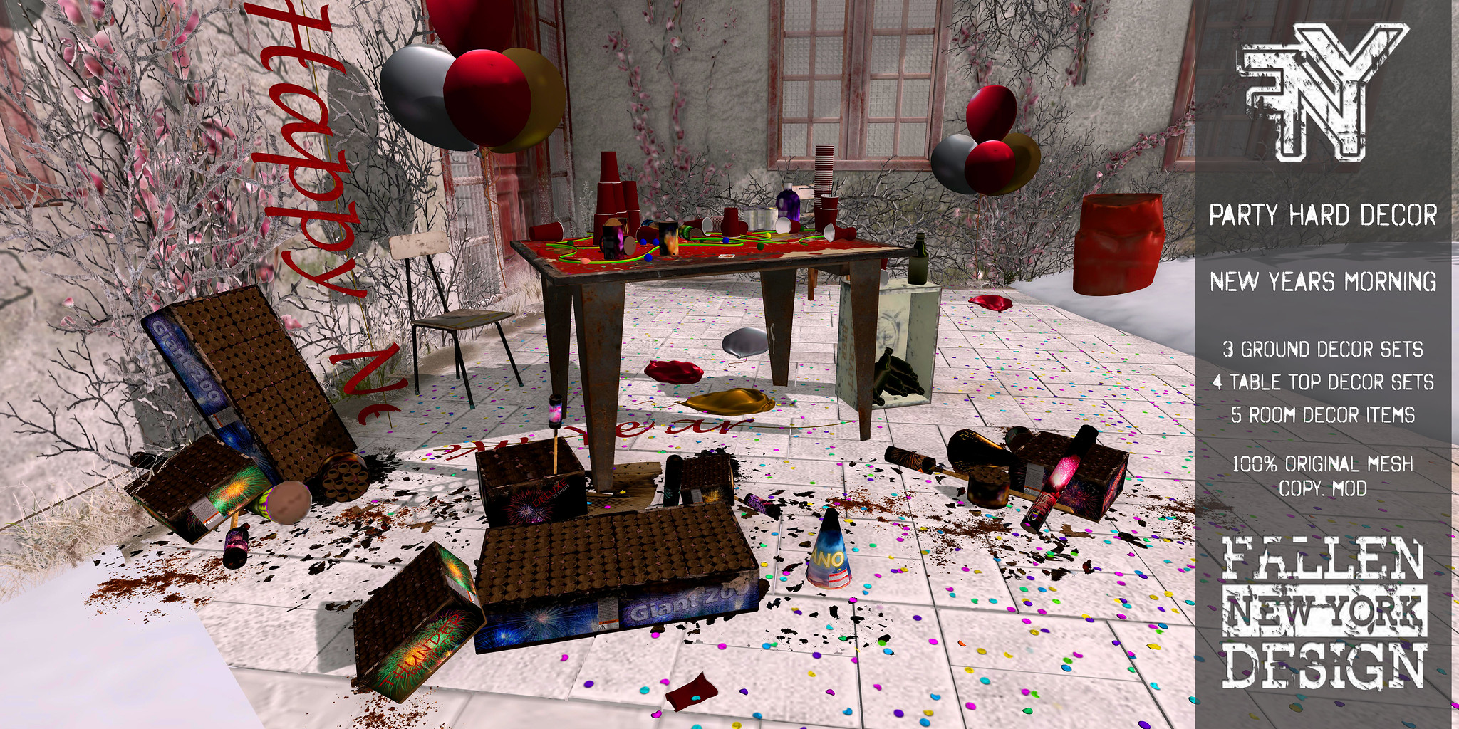 FNY Designs – Party Hard Decor Set