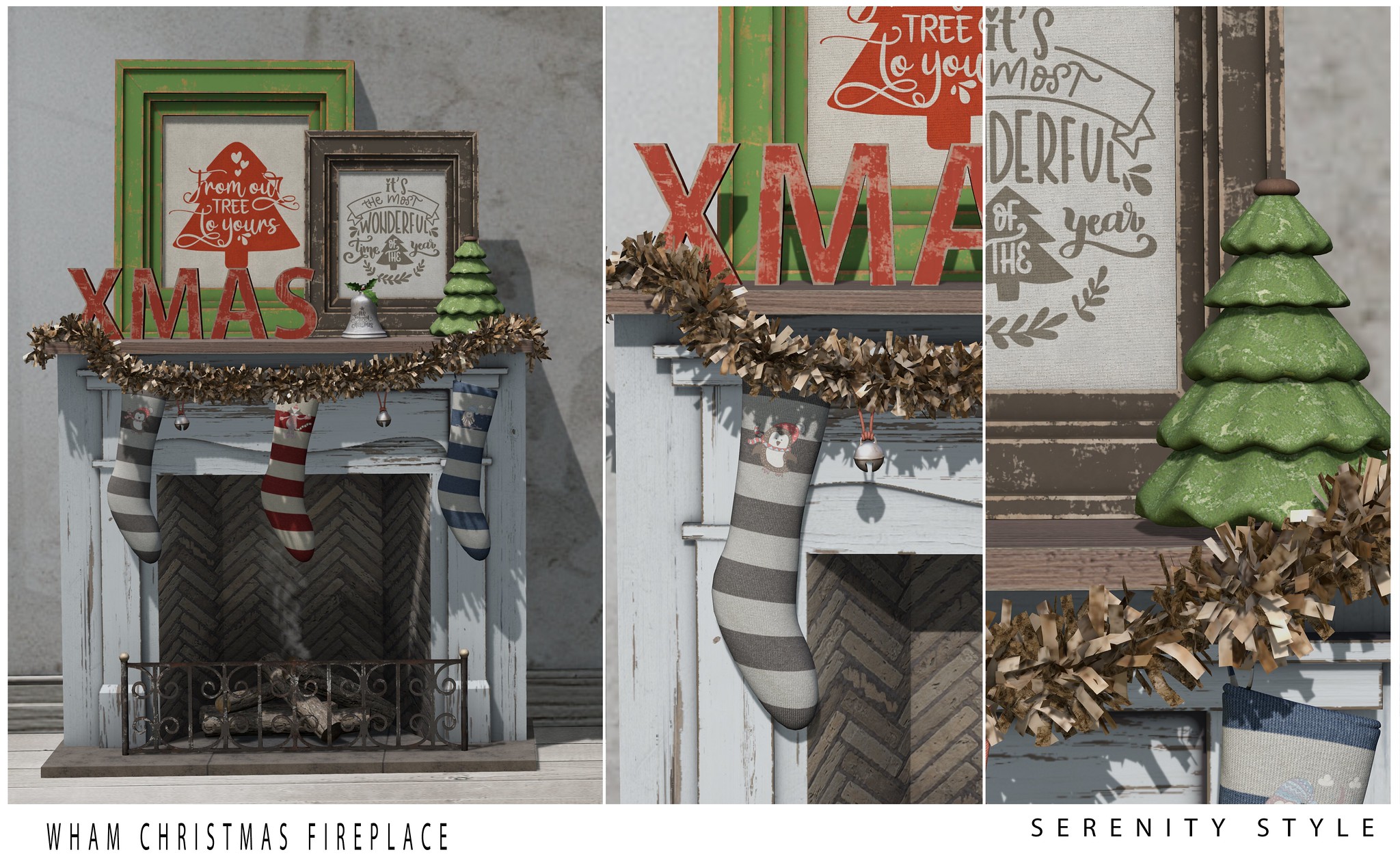 Serenity Style – Wham Christmas Fireplace