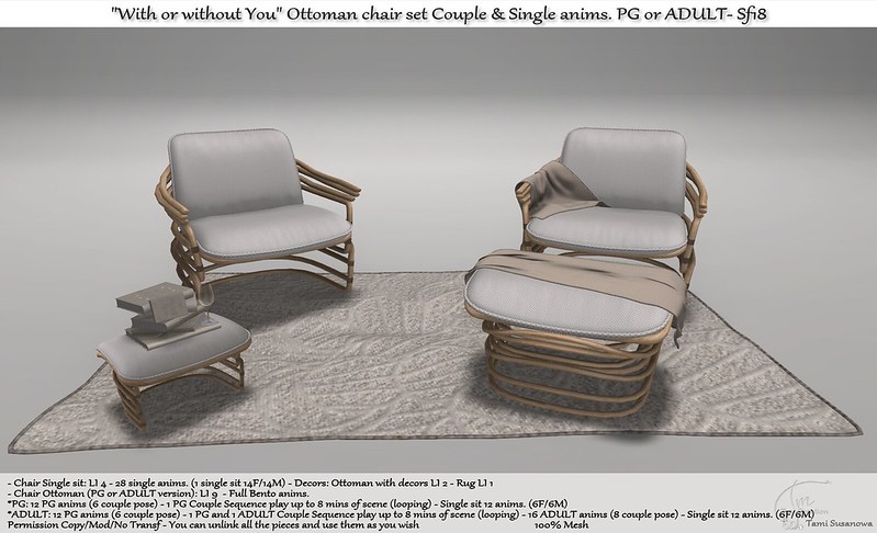 TM Creation – With or Without You Ottoman chair set