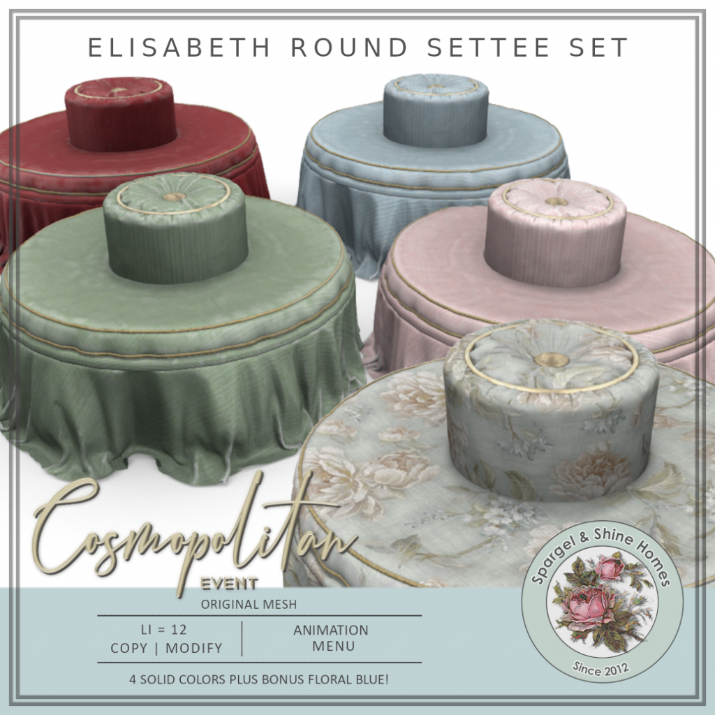 Spargel & Shine Homes – Elisabeth Round Settee Set