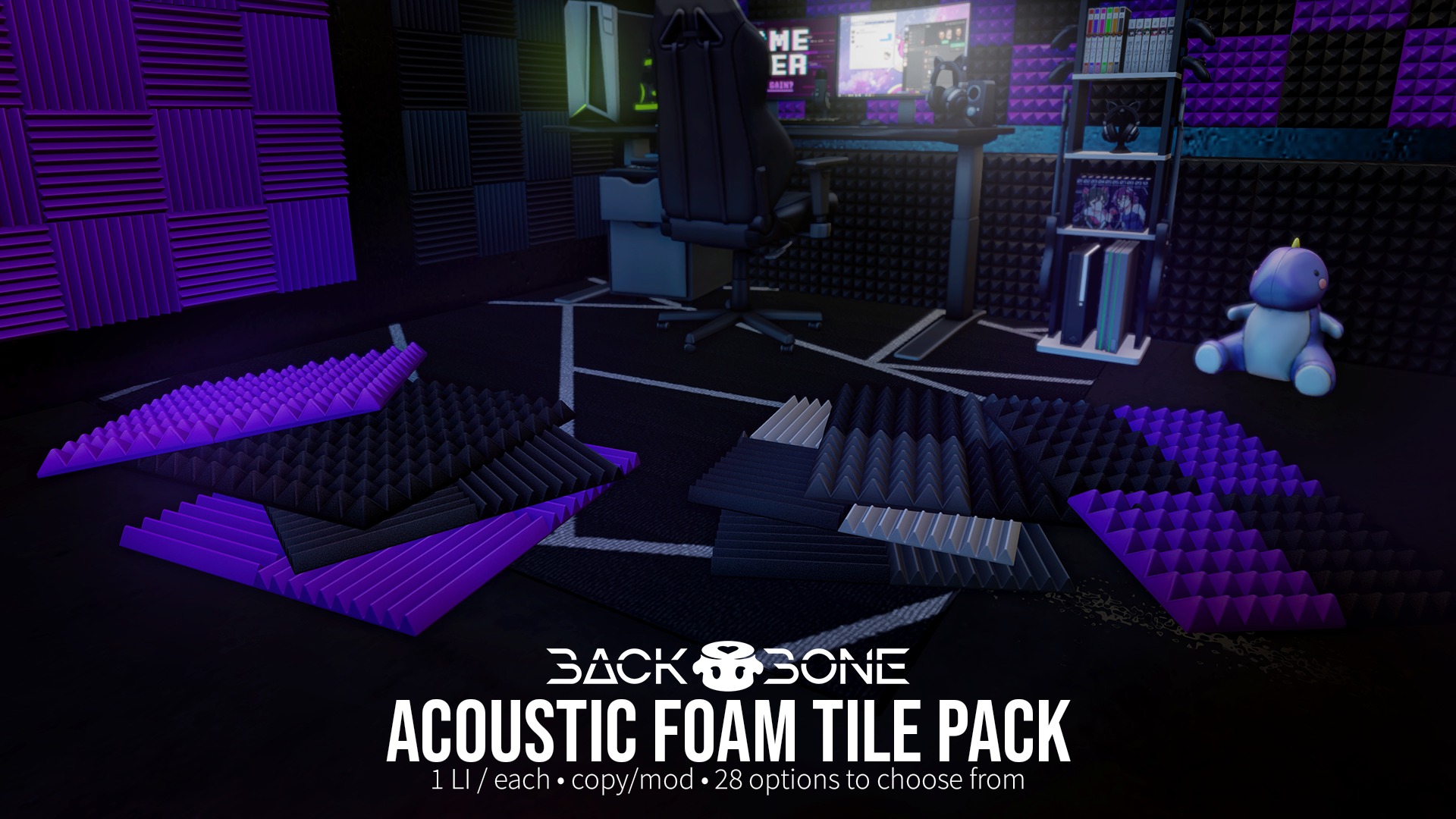 BackBone – Acoustic Foam Tile Pack