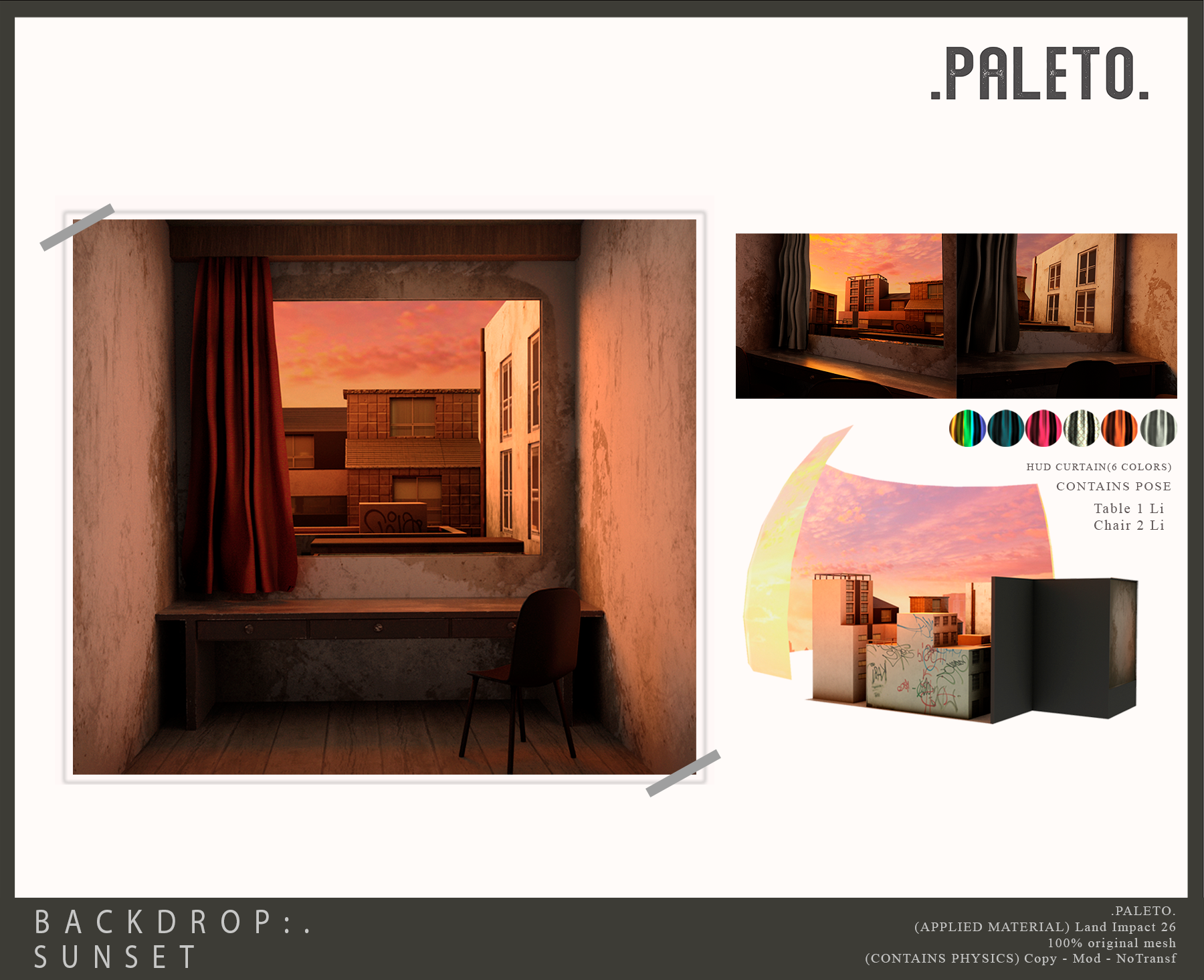 PALETO – Sunset Backdrop