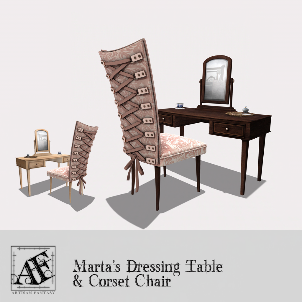 Artisan Fantasy – Marta’s Dressing Table & Corset Chair