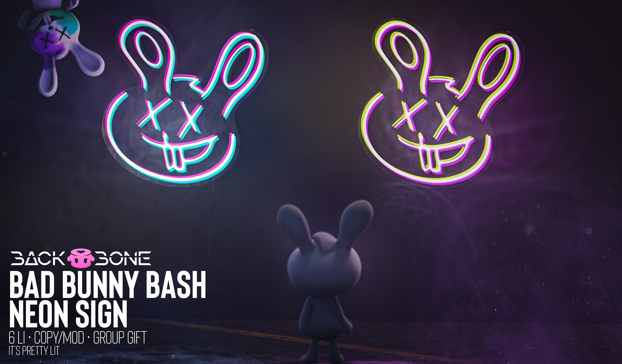 BackBone – Bad Bunny Bash Neon Sign
