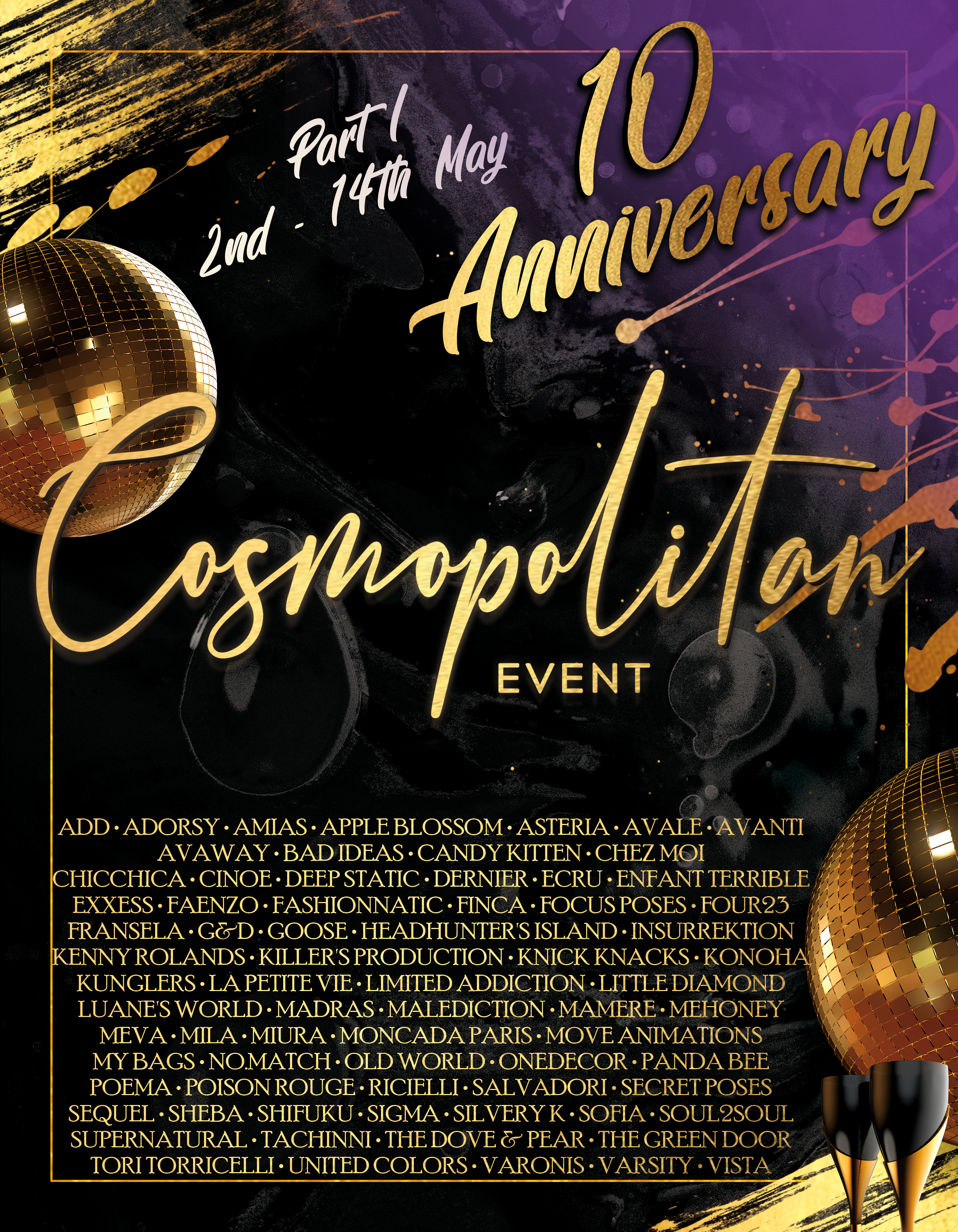 Press Release – Cosmopolitan Event – 10th Anniversary