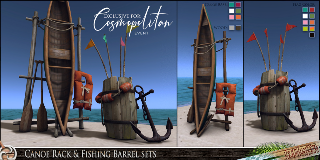 Headhunter’s Island – Canoe Rack & Fishing Barrel Sets
