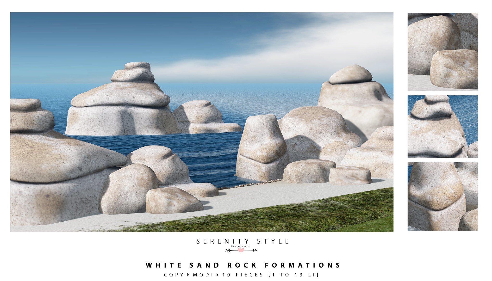 Serenity Style – White Sand Rock Formations