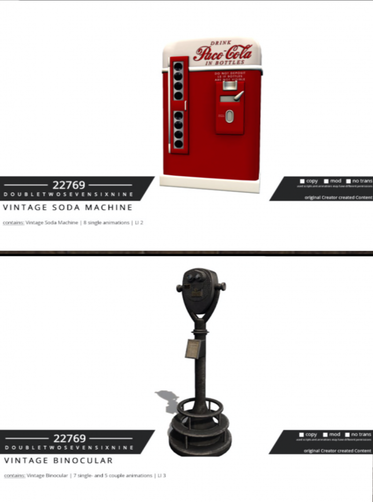 22769 – Vintage Soda Machine and Binocular