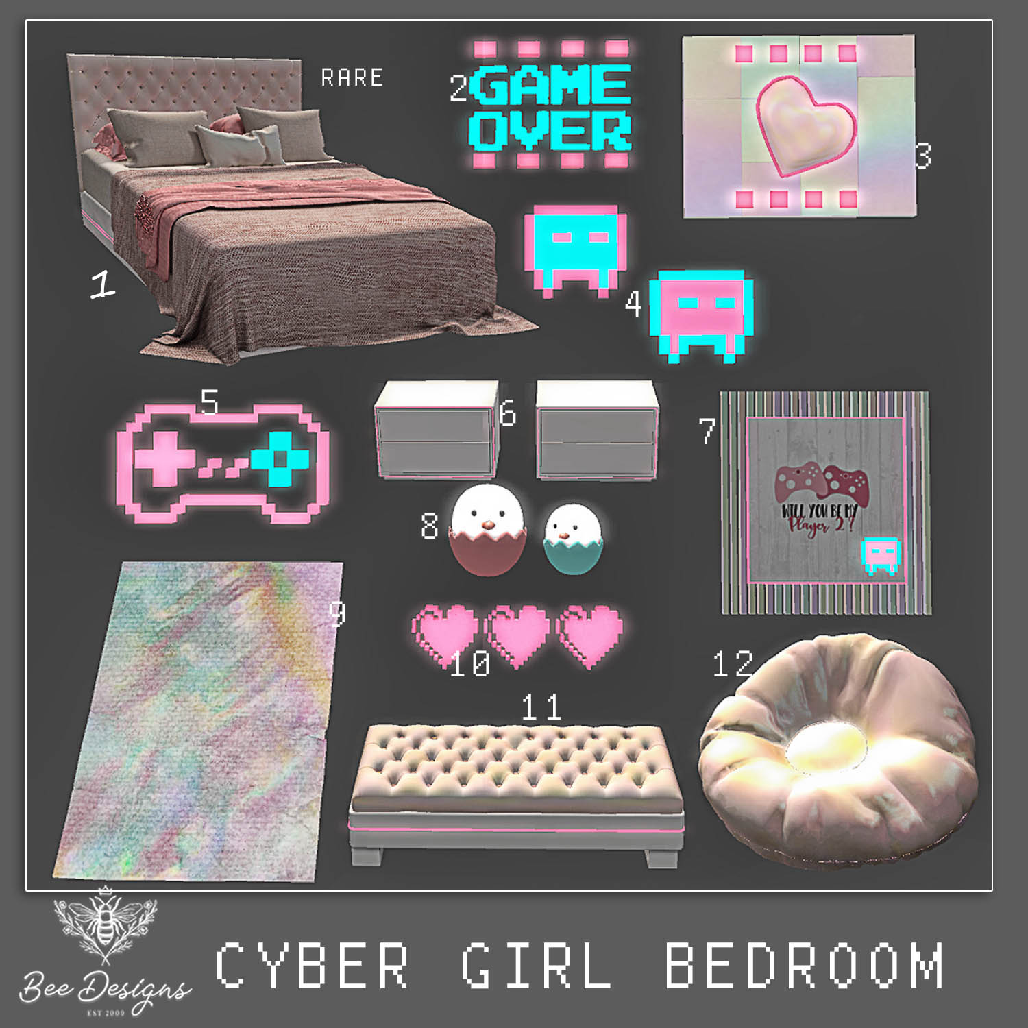 Bee Designs – Cyber Girl Bedroom