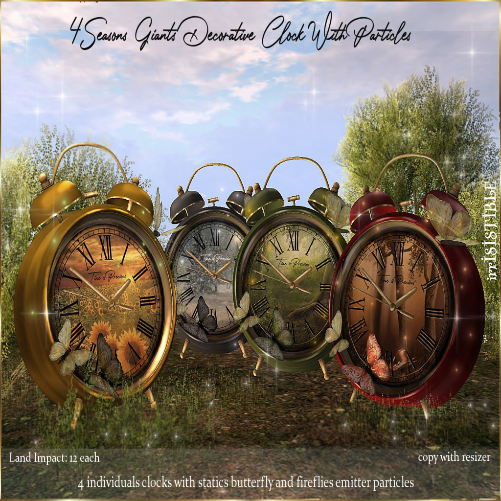 Irrisistible – 4 Seasons Giant Decorative Clocks
